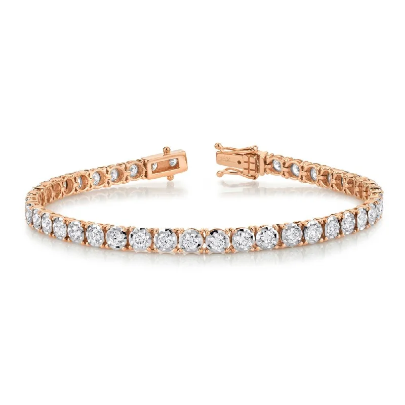 14KT GOLD 3 CARAT DIAMOND TENNIS BRACELET