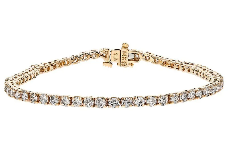 14KT ROSE GOLD 4.00CTW DIAMOND TENNIS BRACELET