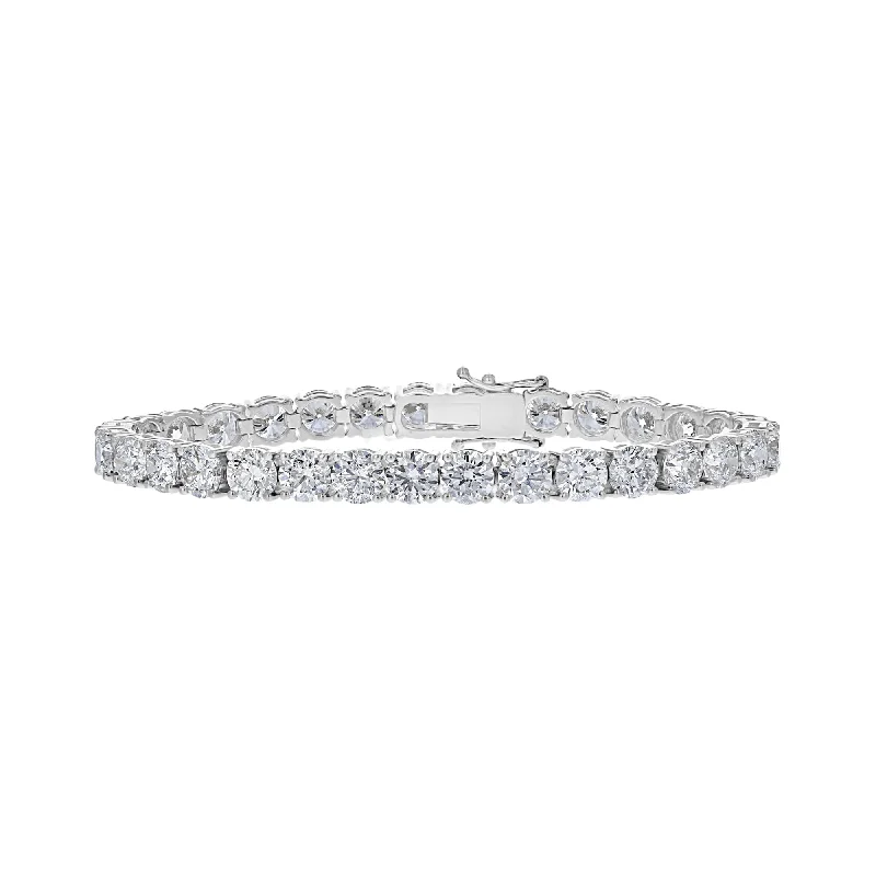 18KT WHITE GOLD 22.03 CTW DIAMOND TENNIS BRACELET