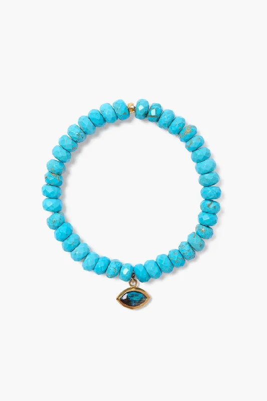 Evil Eye Charm Bracelet Turquoise