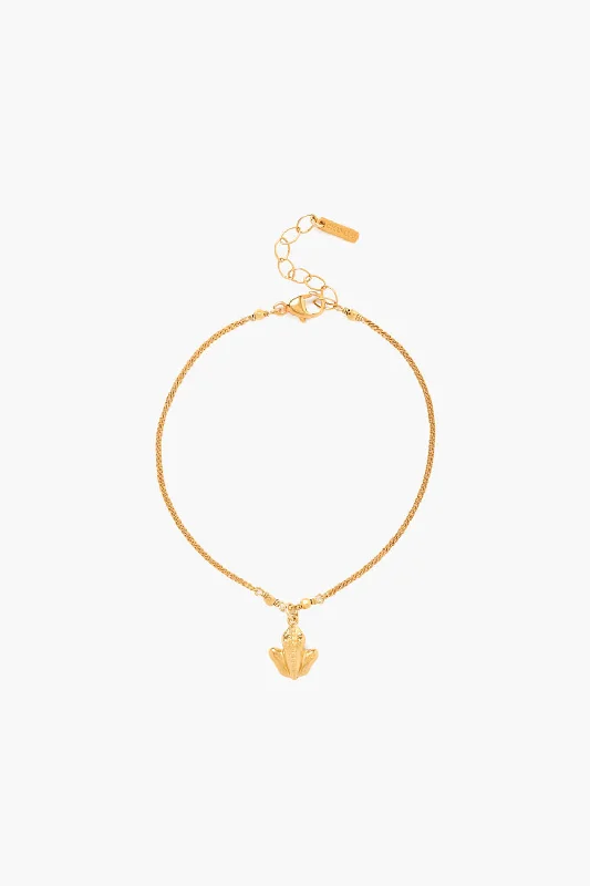 Frog Charm Bracelet Gold