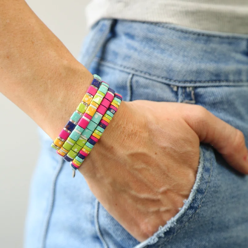 LIVE OUT LOUD | Set Of 4 | Beaded Bracelet Stack