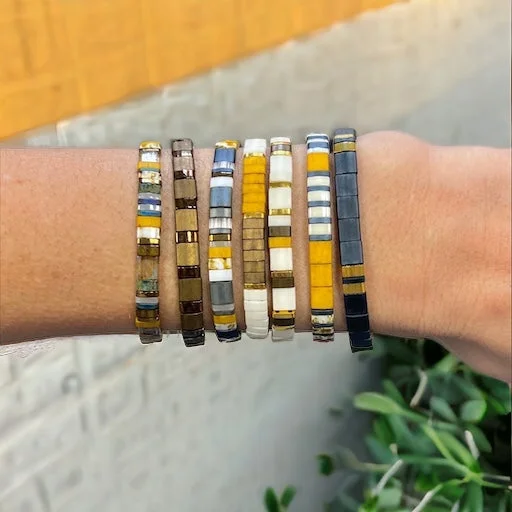 OUTPOST - 7 Tila Bead Bracelet Stack