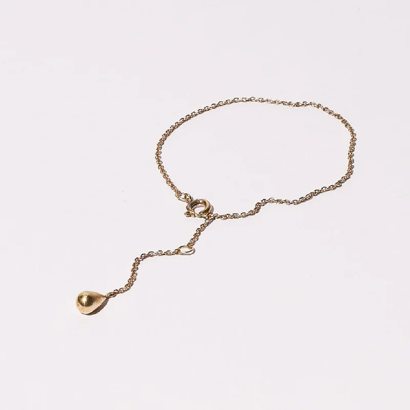 Pod Droplet Chain Bracelet - Brass