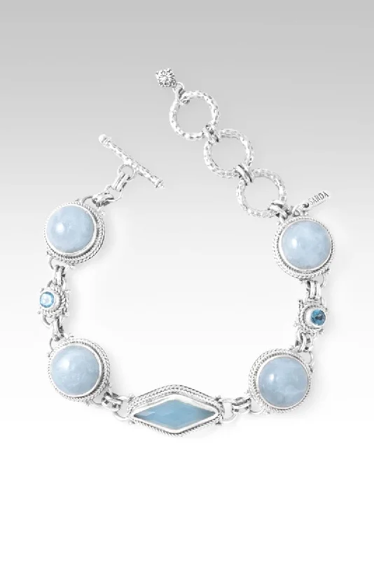 Prayerful Heart Bracelet™ in Paraiba Chalcedony