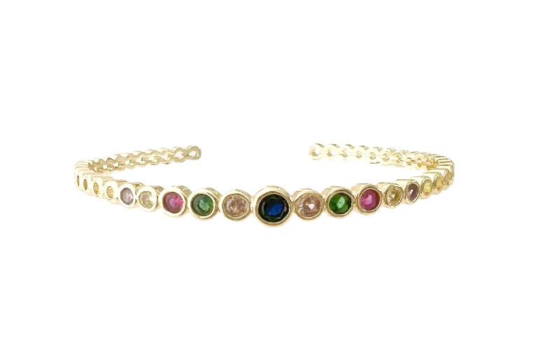 Rainbow Gem Cuff