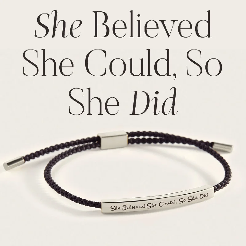 She Believed She Could, So She Did Inspire Bracelet