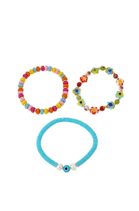 Sunny Days Pearl and Bead Bracelet Set