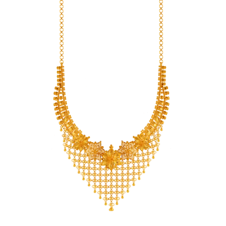 22k Trendy Gold Necklace Design