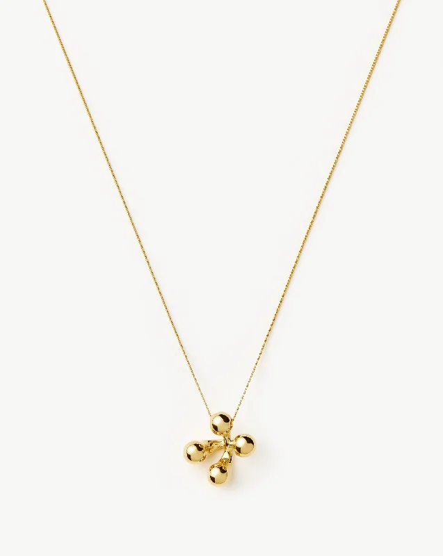 Atom Large Pendant Necklace | 18k Gold Plated