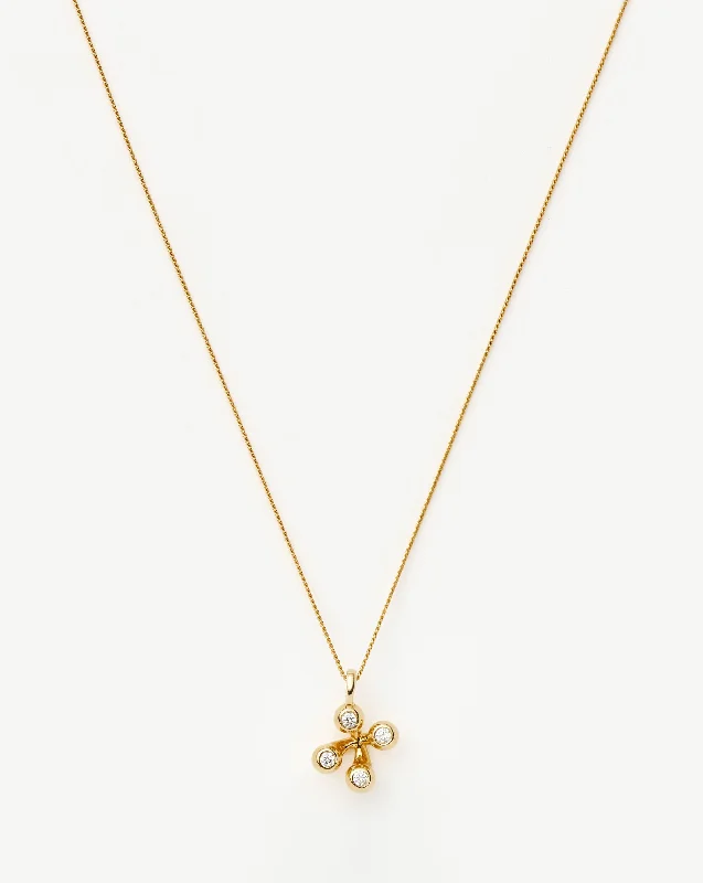 Atom Pendant Necklace | 18k Gold Vermeil Cubic Zirconia