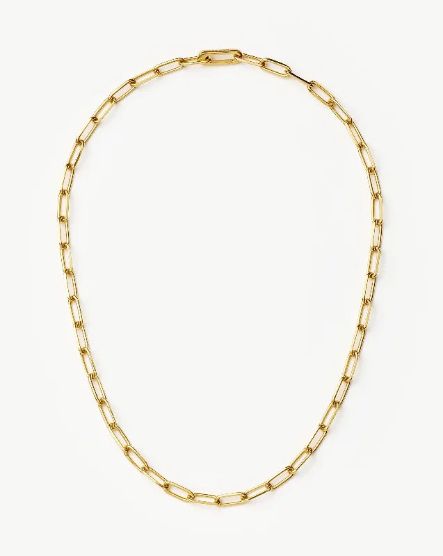 Classic Paperclip Chain Necklace | 18k Gold Plated