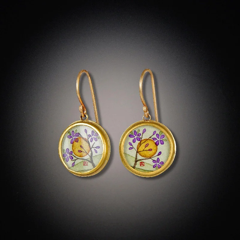 Gold Plum Blossom Earrings