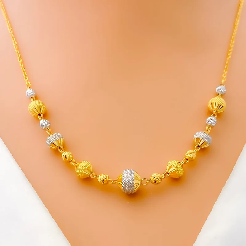 Lovely Multi-Color 22k Gold Necklace