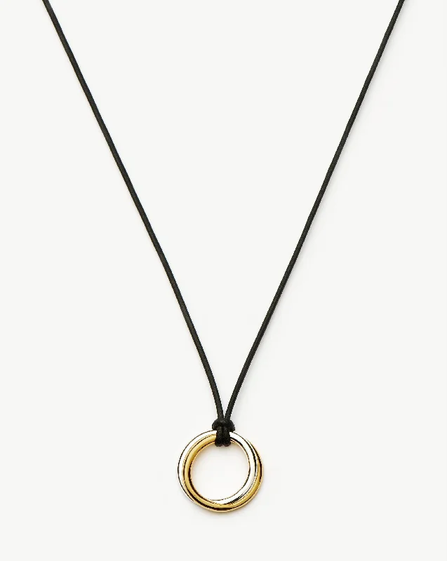 Lucy Williams Entwine Pendant Cord Necklace | Mixed Metal