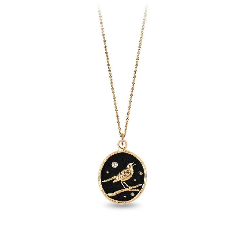 Nightingale 14K Gold Diamond Set Talisman