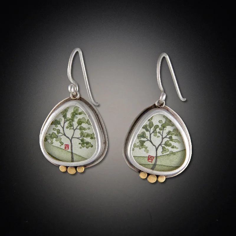 Organic Spring Maple Earrings