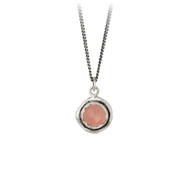 Pink Chalcedony Faceted Stone Talisman