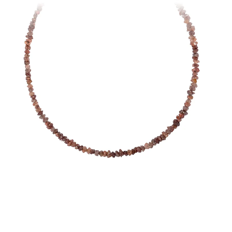 Raw Chocolate Diamond 14K Gold Faceted Stone Choker