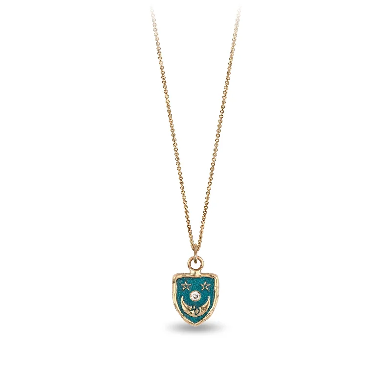 Reflective 14K Gold Appreciation Diamond Set Talisman - True Colors