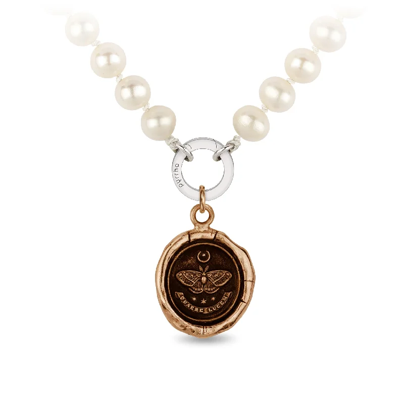 Seek the Light Knotted Freshwater Pearl Necklace