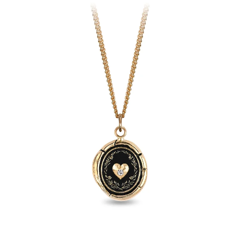 Self-Love 14K Gold Diamond Set Signature Talisman