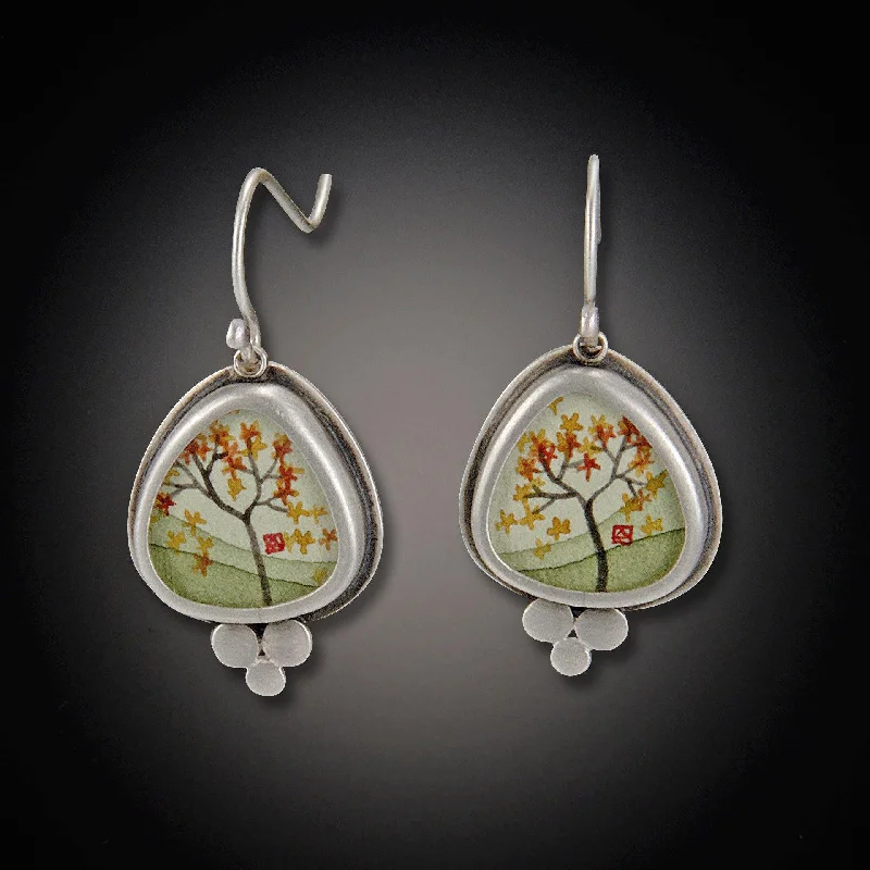 Autumn Maple Earrings with Trios