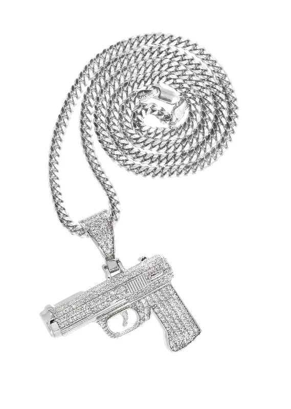 Silver Gun Necklace | 23 Grams