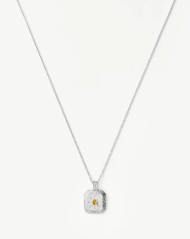 November Birthstone Pendant Necklace | Citrine/November