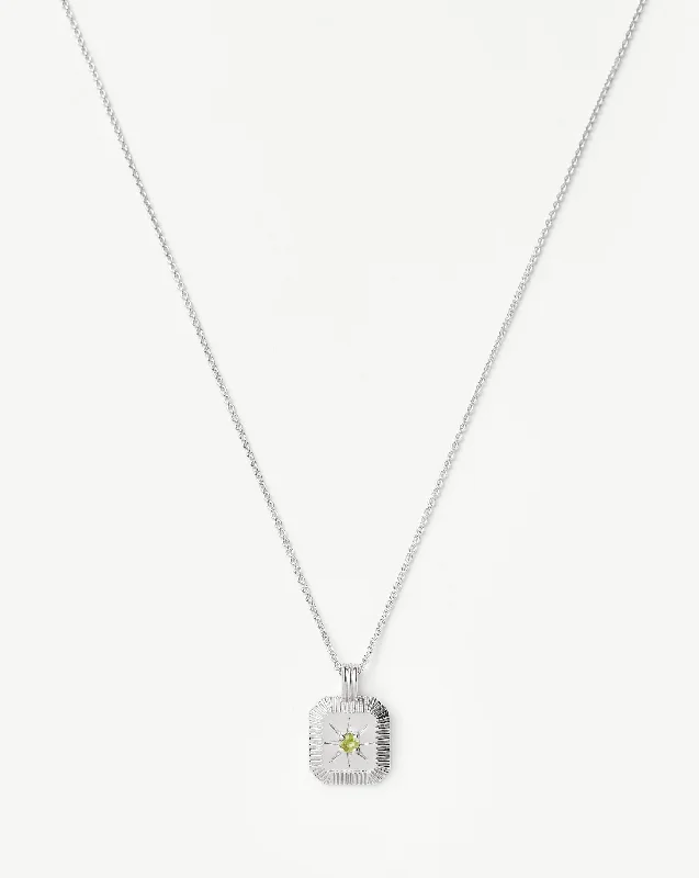 August Birthstone Pendant Necklace | Peridot/August