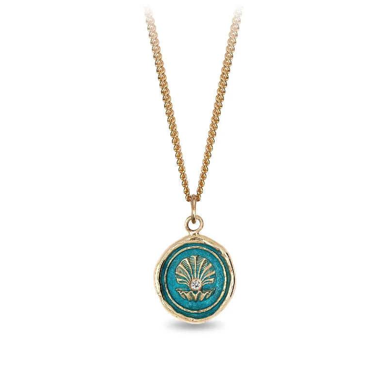 The World is Your Oyster 14K Gold Diamond Set Signature Talisman - True Colors