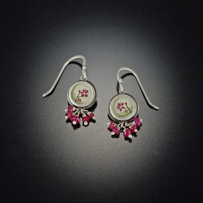 Tiny Plum Blossom Earrings