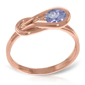 0.65 Carat 14K Solid Rose Gold Ring Natural Tanzanite