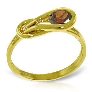 0.65 Carat 14K Solid Yellow Gold Basket Of Hope Garnet Ring