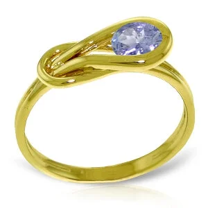 0.65 Carat 14K Solid Yellow Gold Dreaming Of April Tanzanite Ring