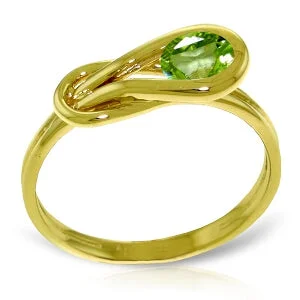 0.65 Carat 14K Solid Yellow Gold Unheard Of Peridot Ring