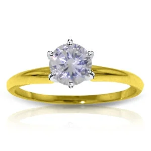 0.75 Carat 14K Solid Yellow Gold Solitaire Ring 0.75 Carat Natural Diamond