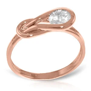 14K Solid Rose Gold Ring w/ 0.50 Carat Natural Diamond