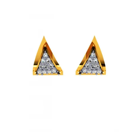 14KT (585) Yellow Gold And Diamond Earrings For Women