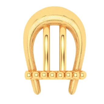 14KT Bamboo Kulo Shaped Unique Gold Nosepin From Online Exclusive Collection