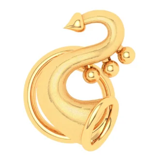 14KT Trumpet Shaped Gold Nosepin From Online Exclusive