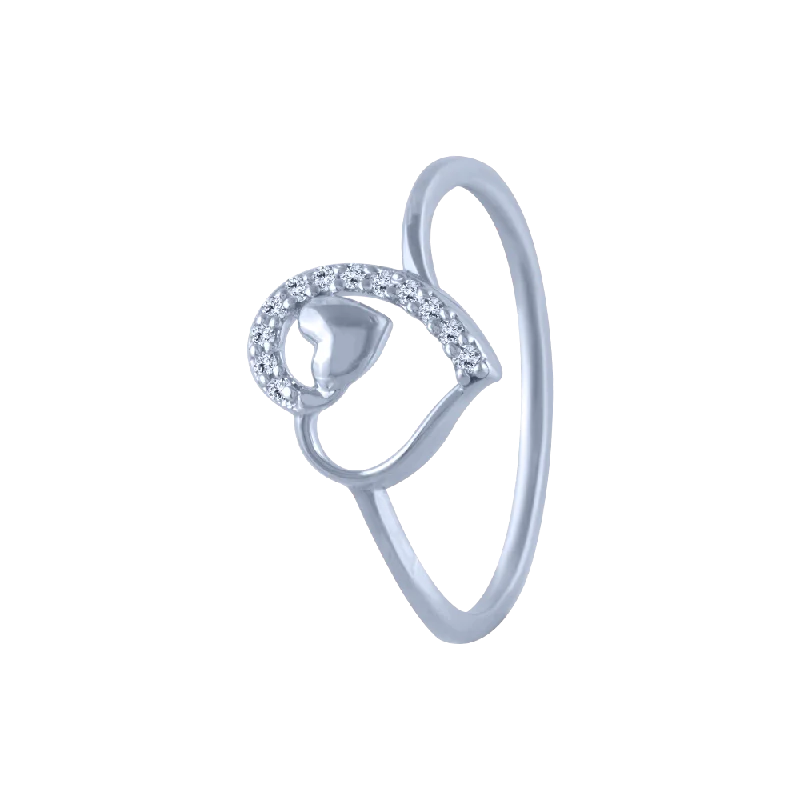 18k (750) White Gold And Diamond Ring For Women