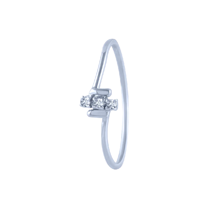 18k (750) White Gold And Diamond Ring For Women