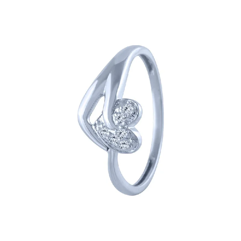 18k (750) White Gold And Diamond Ring For Women