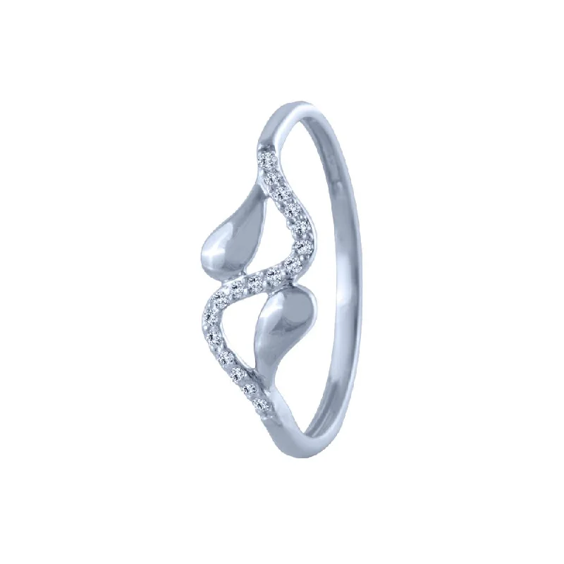 18k (750) White Gold And Diamond Ring For Women