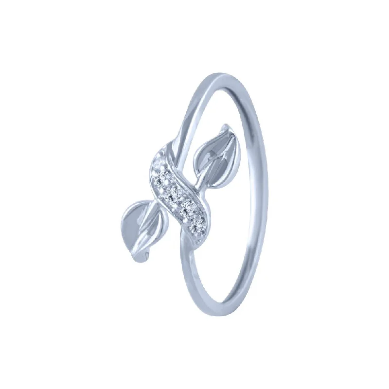 18k (750) White Gold And Diamond Ring For Women