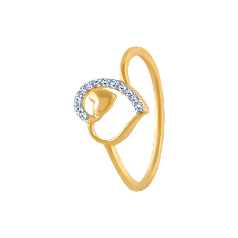 18k (750) Yellow Gold And Diamond Ring For Women