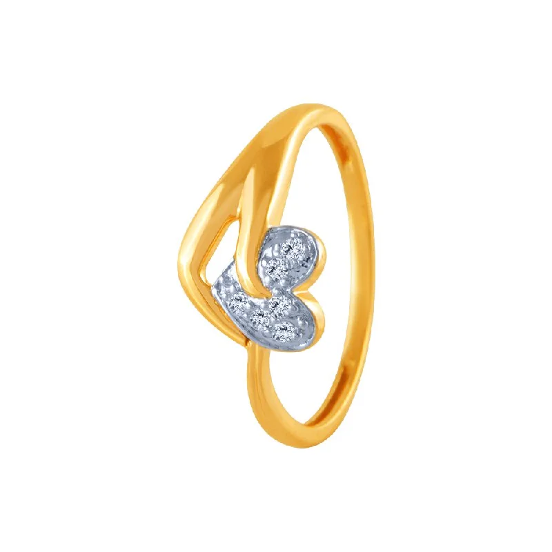 18k (750) Yellow Gold And Diamond Ring For Women