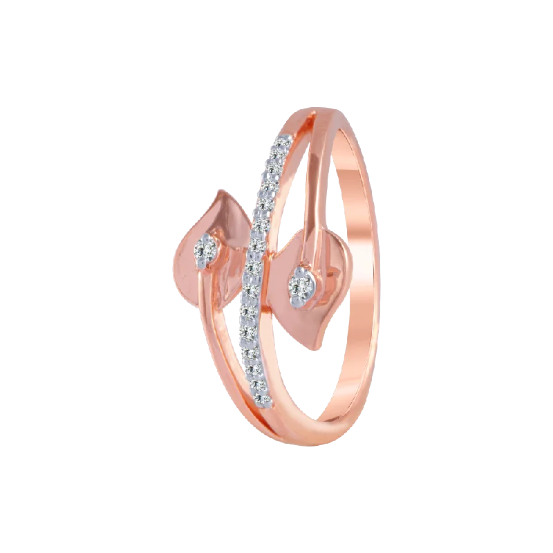 18KT (750) Rose Gold And Diamond Ring For Women