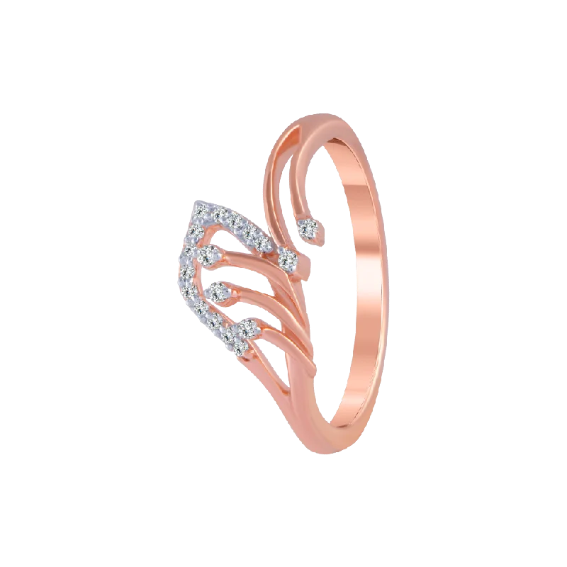 18KT (750) Rose Gold And Diamond Ring For Women